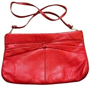 Vintage MCI Red Leather Purse Handbag/Wristlet